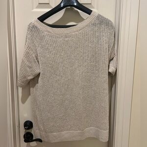 Tommy Bahama sand open weave crochet sweater XL